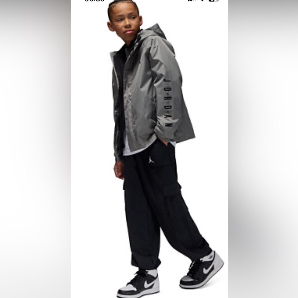 Jordan  Long Sleeve Jacket for Boys 8-10 age Grey Lined